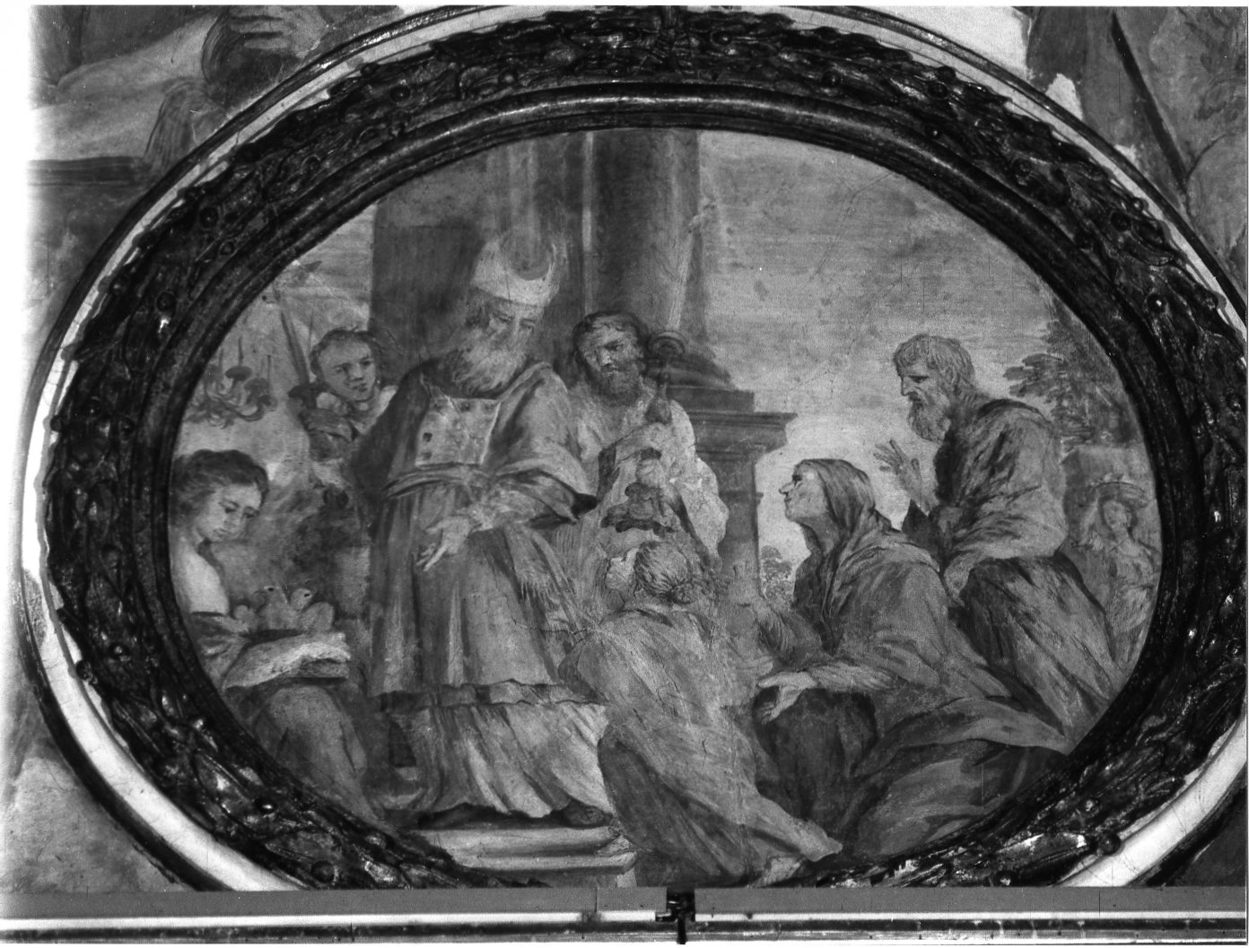 presentazione di Maria Vergine al tempio (dipinto murale, elemento d'insieme) di Amantini Tommaso (sec. XVII)