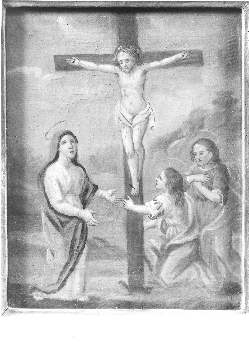 stazione XII: Gesù innalzato e morto in croce (dipinto) - ambito marchigiano (seconda metà sec. XVIII)