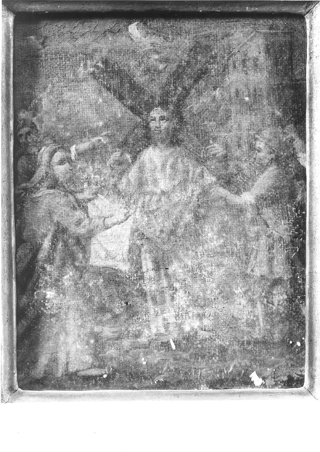stazione VI: Gesù asciugato dalla Veronica (dipinto) - ambito marchigiano (seconda metà sec. XVIII)