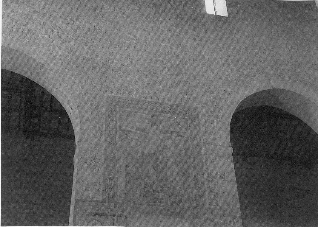 Crocefissione, crocifissione (dipinto murale, ciclo) - ambito marchigiano (fine sec. XII)