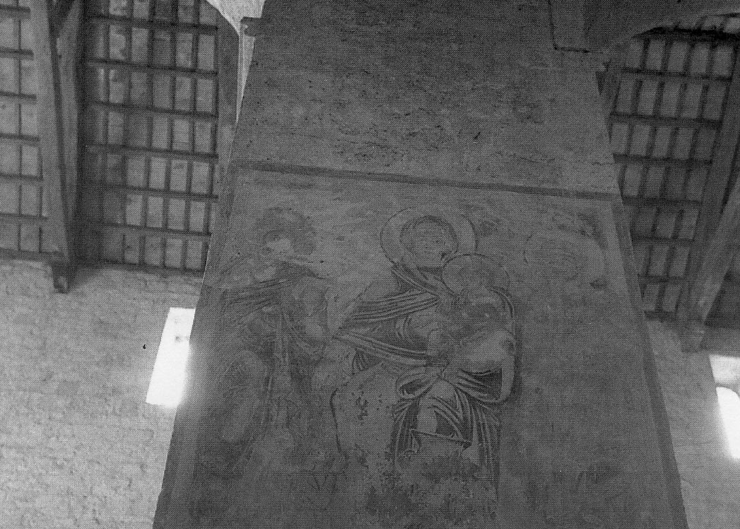 Vergine in trono col Bambino e Santi, Madonna in trono con Bambino e Santi (dipinto murale, elemento d'insieme) - ambito veneto-bizantino (seconda metà sec. XIII)