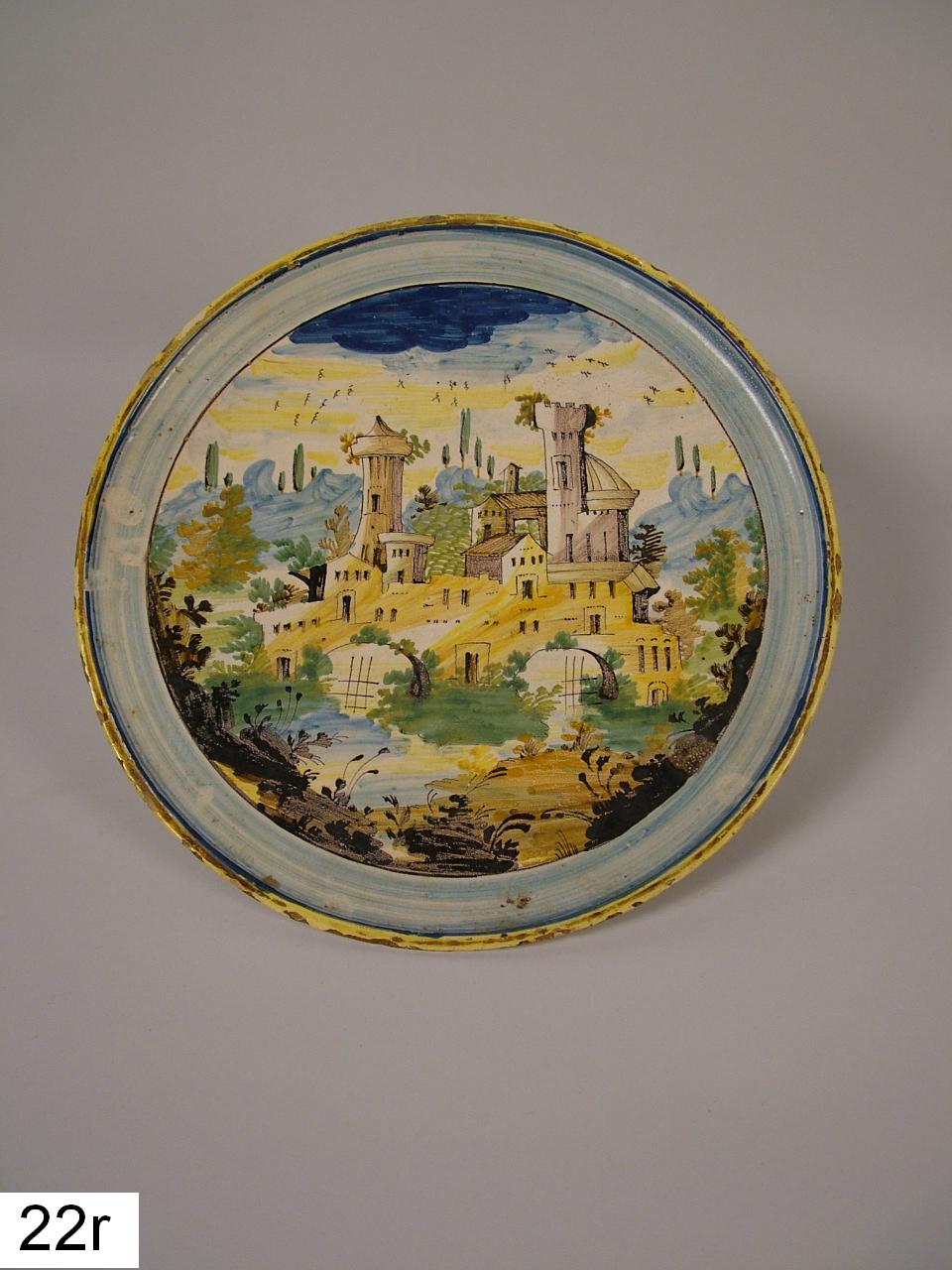 veduta di città (alzata) di Bartolucci Giuseppe (bottega) (ultimo quarto sec. XVIII)