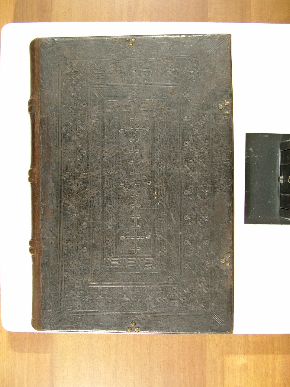 coperta di libro, elemento d'insieme - bottega veneziana (fine sec. XV, sec. XX)