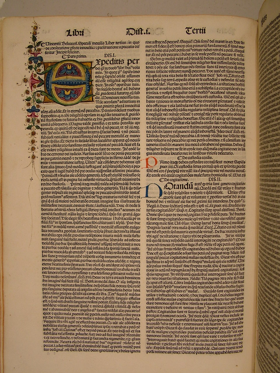 iniziale "E" (miniatura, elemento d'insieme) - ambito Italia centro-settentrionale (fine sec. XV)