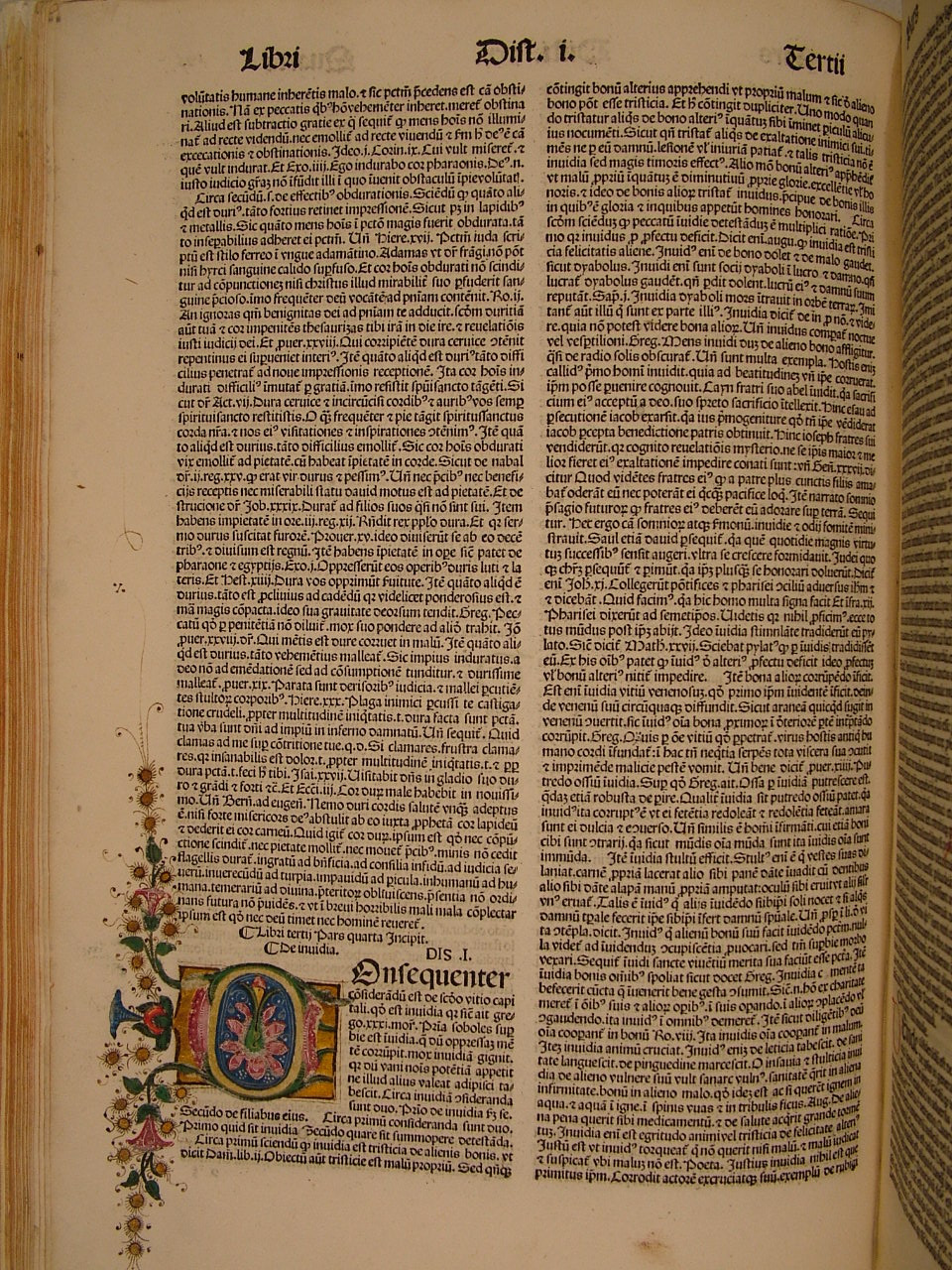 iniziale "C" (miniatura, elemento d'insieme) - ambito Italia centro-settentrionale (fine sec. XV)