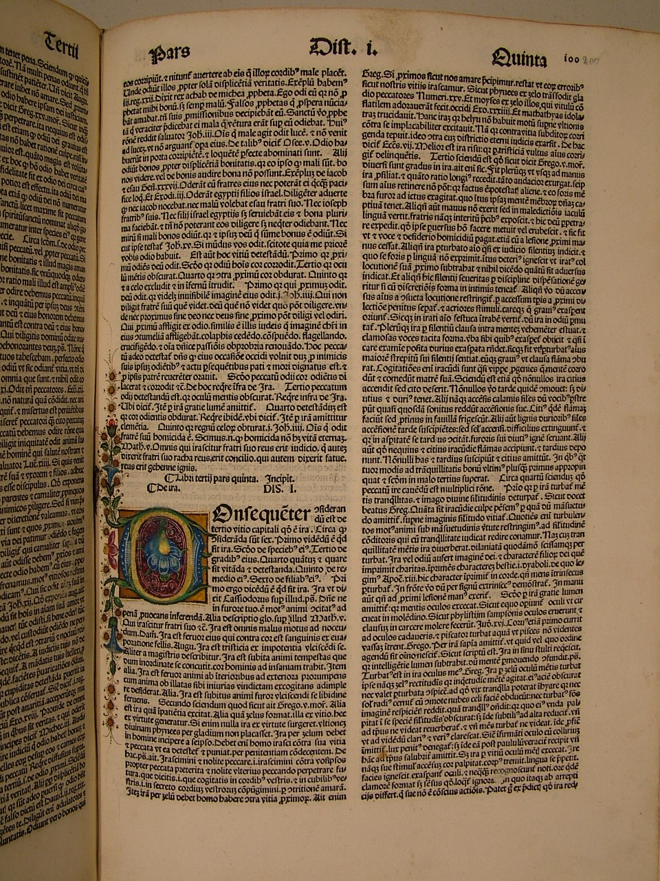 iniziale "C" (miniatura, elemento d'insieme) - ambito Italia centro-settentrionale (fine sec. XV)