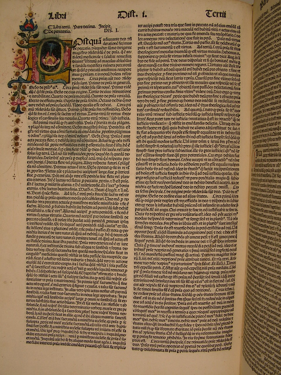 iniziale "P" (miniatura, elemento d'insieme) - ambito Italia centro-settentrionale (fine sec. XV)