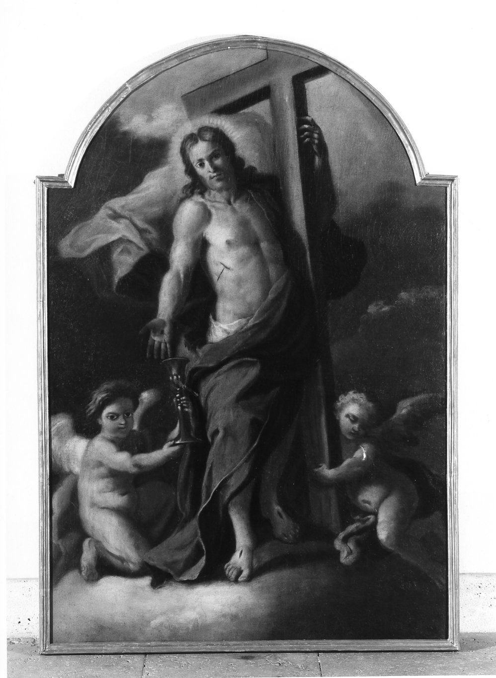 Cristo portacroce con angeli (dipinto) di Brunetti Ciriaco (maniera) (seconda metà sec. XVIII)