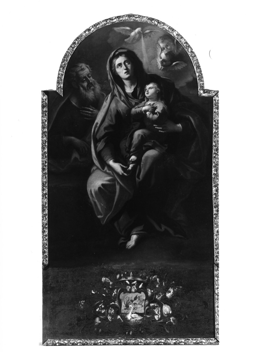 Maria Vergine bambina con Sant'Anna e San Gioacchino (dipinto) di Gamba Paolo (terzo quarto sec. XVIII)