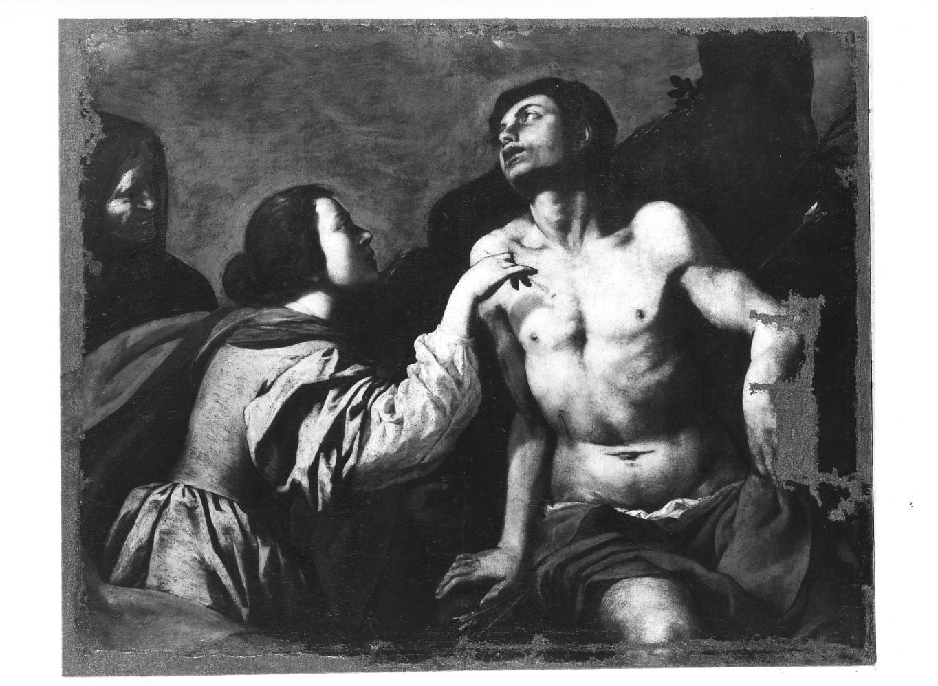 San Sebastiano curato da Irene (dipinto) di Preti Mattia detto Cavaliere Calabrese (cerchia) (terzo quarto sec. XVII)