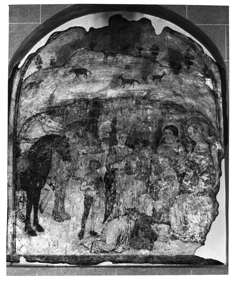 adorazione dei Re Magi (dipinto) - ambito Italia meridionale (secc. XV/ XVI)