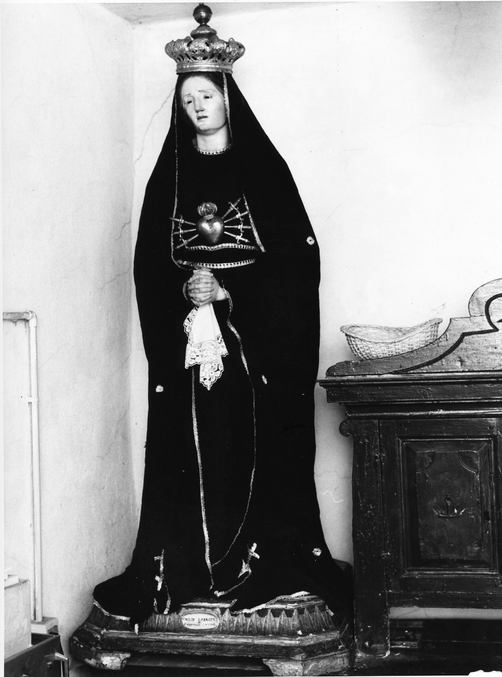 Madonna Addolorata (manichino) di Labbate Emilio (terzo quarto sec. XIX)