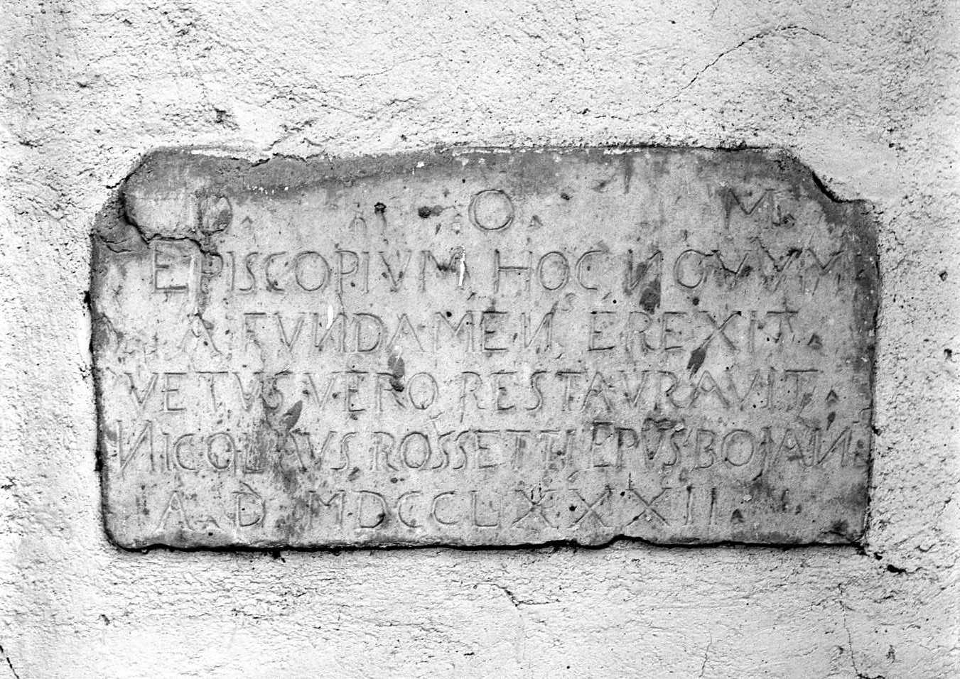 lapide, opera isolata - bottega Italia meridionale (sec. XVIII)