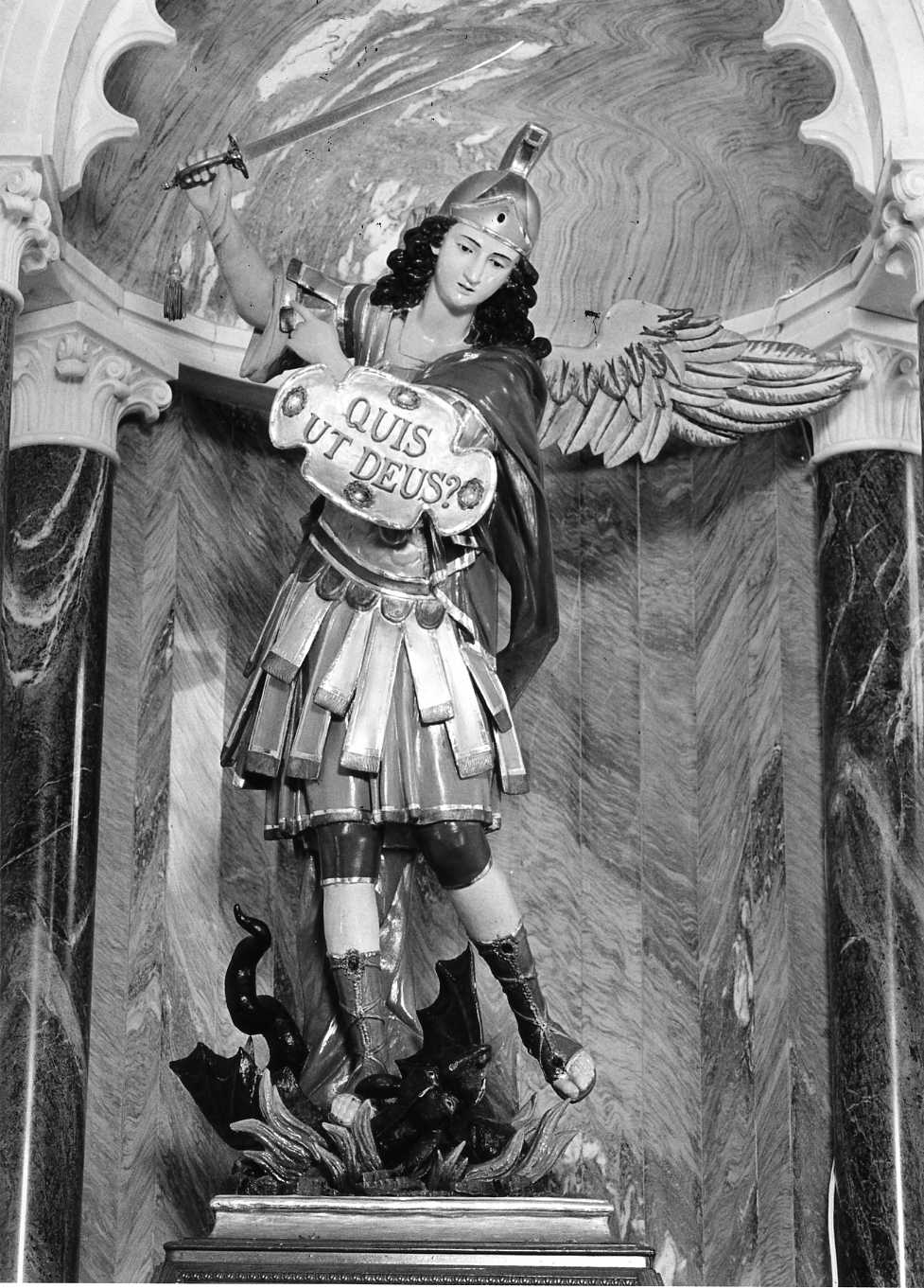 San Michele Arcangelo (statua, opera isolata) - bottega Italia meridionale (secc. XVIII/ XIX)