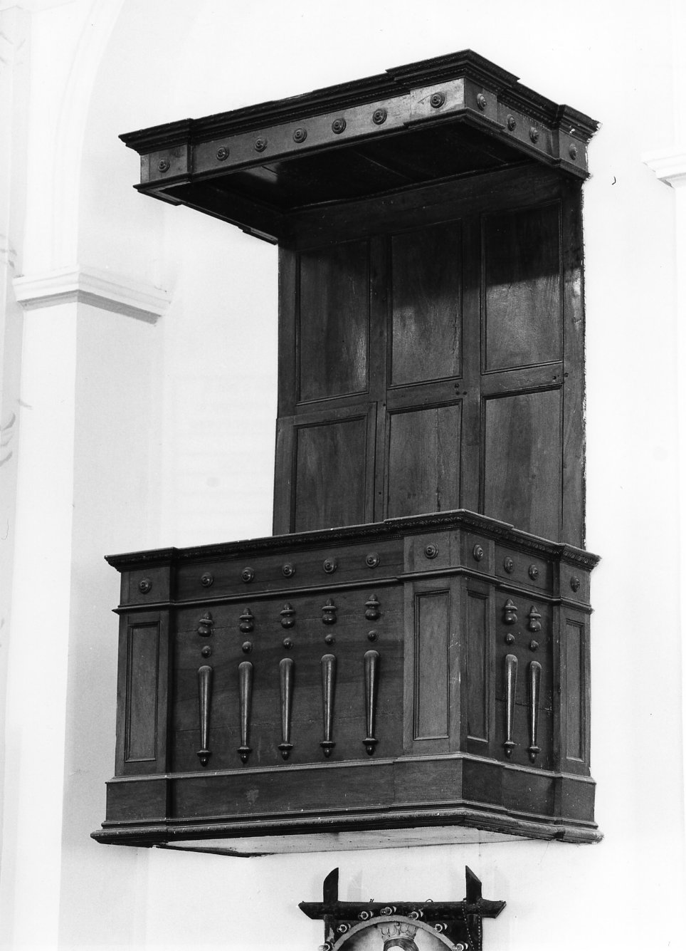 pulpito, elemento d'insieme - bottega molisana (seconda metà sec. XVIII)