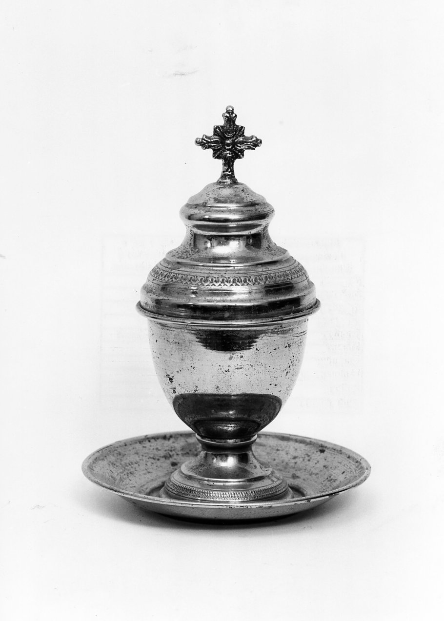 vasetto per la purificazione, opera isolata - bottega molisana (sec. XIX)