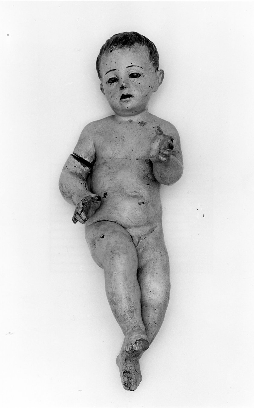 Gesù Bambino (statuetta di presepio, elemento d'insieme) - bottega molisana (sec. XVIII)