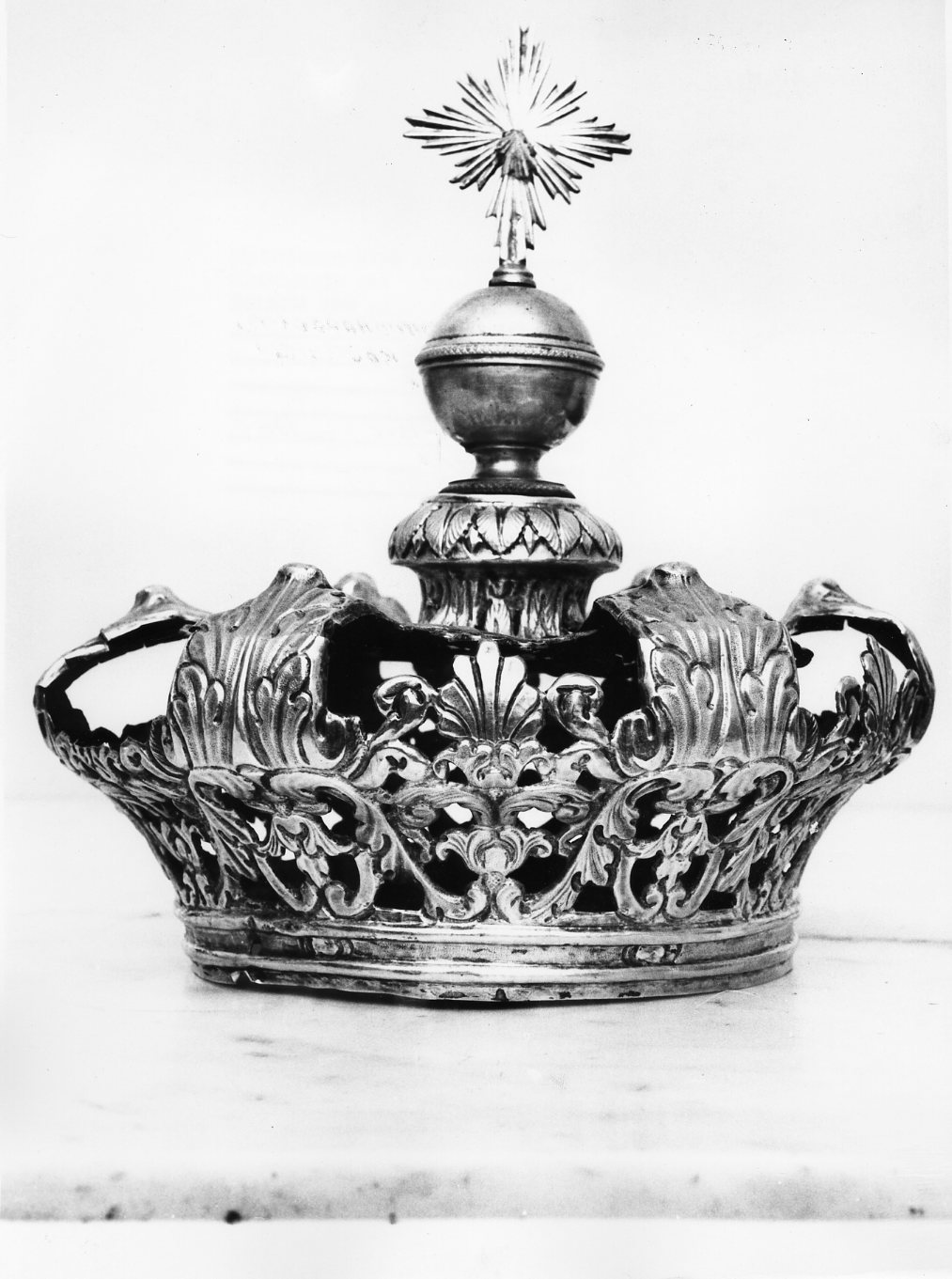 corona da statua, opera isolata - bottega molisana (secc. XVIII/ XIX)
