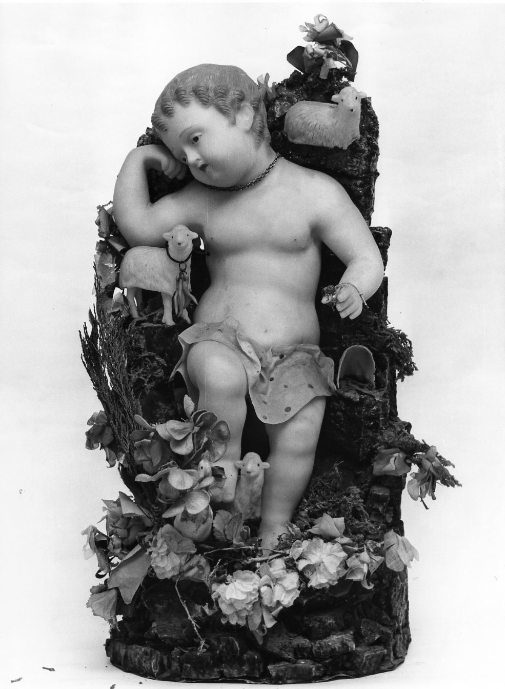 Gesù Bambino con agnello (statua) - bottega italiana (sec. XIX)