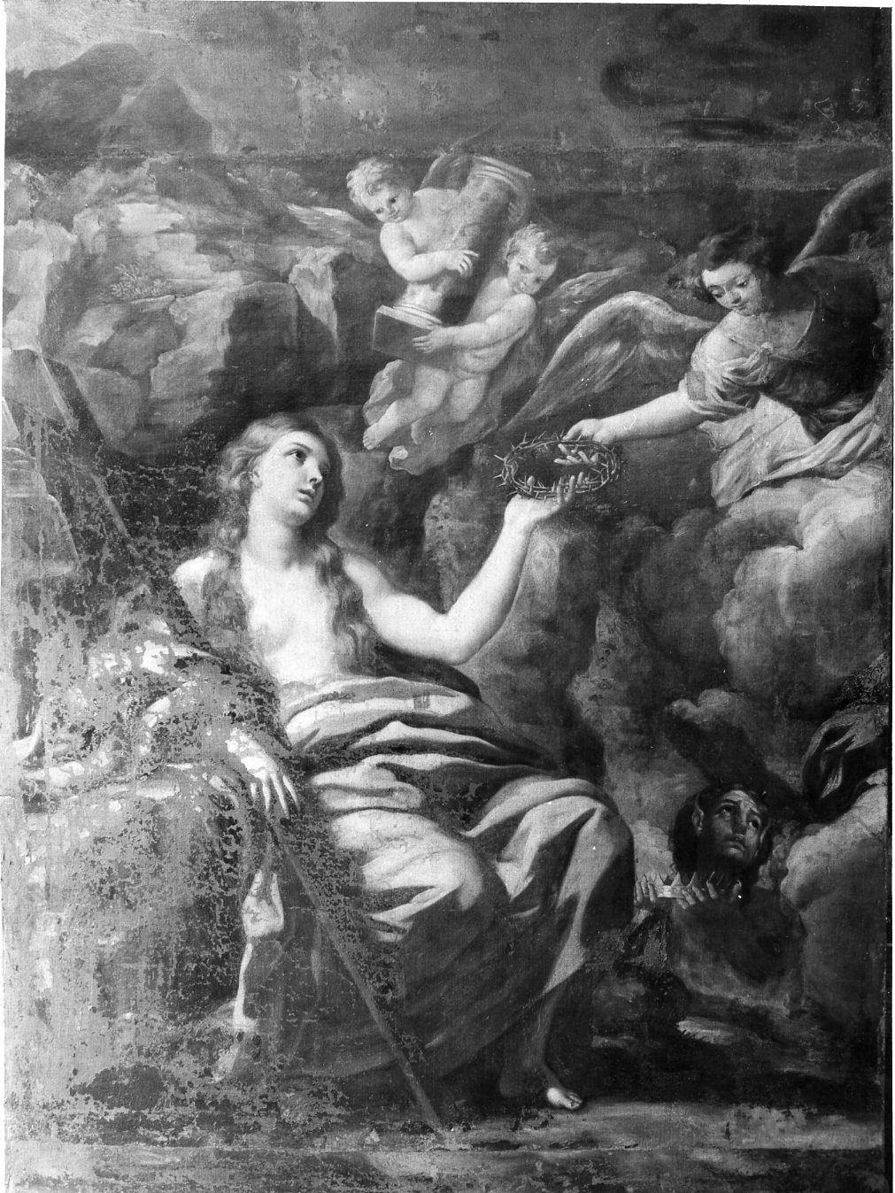 Santa Maria Maddalena con angeli (dipinto) di Lama Giovan Battista (attribuito) (prima metà sec. XVIII)