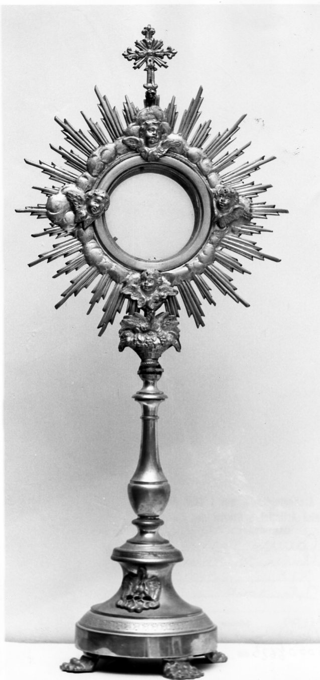 ostensorio - a raggiera - bottega Italia meridionale (sec. XIX)