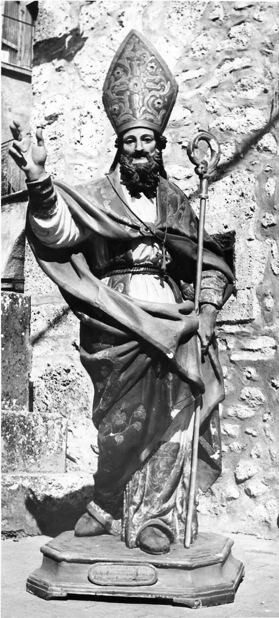 San Martino vescovo (statua, opera isolata) - bottega napoletana (sec. XIX)