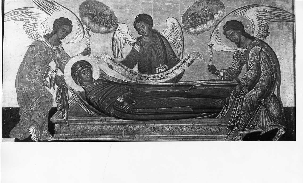 transito della Madonna (dipinto) - ambito veneto, ambito cretese (secc. XVIII/ XIX)