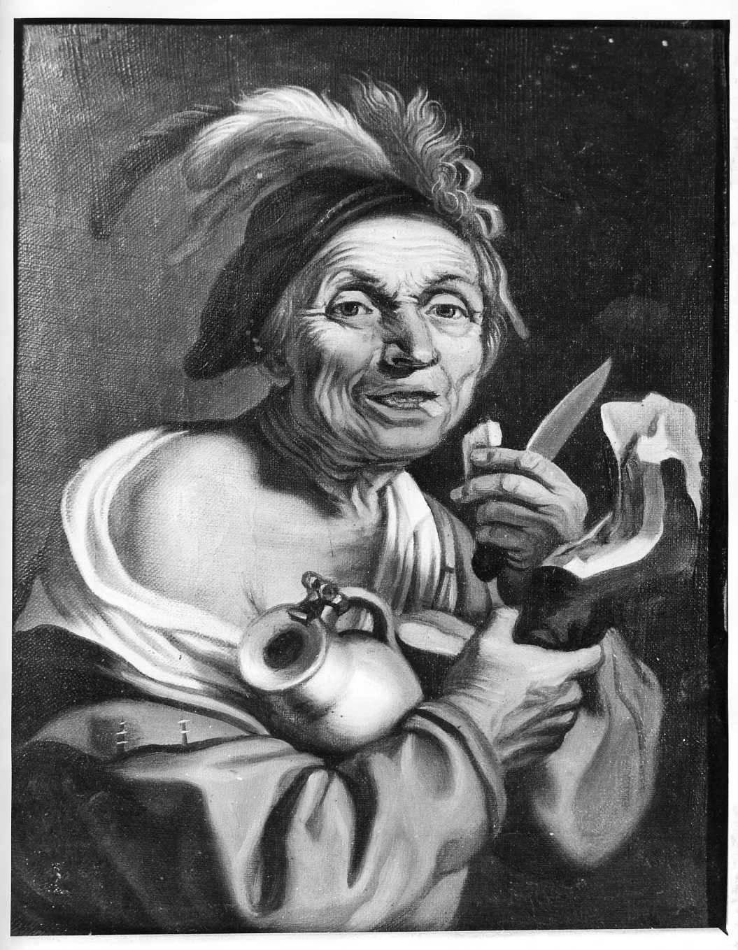 mangiatore di prosciutto (dipinto) - ambito Italia meridionale (seconda metà sec. XVII)