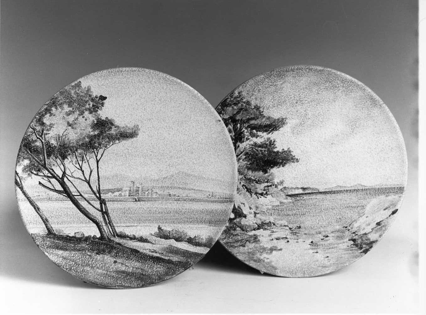 piatto, coppia - produzione Italia meridionale (metà sec. XX)