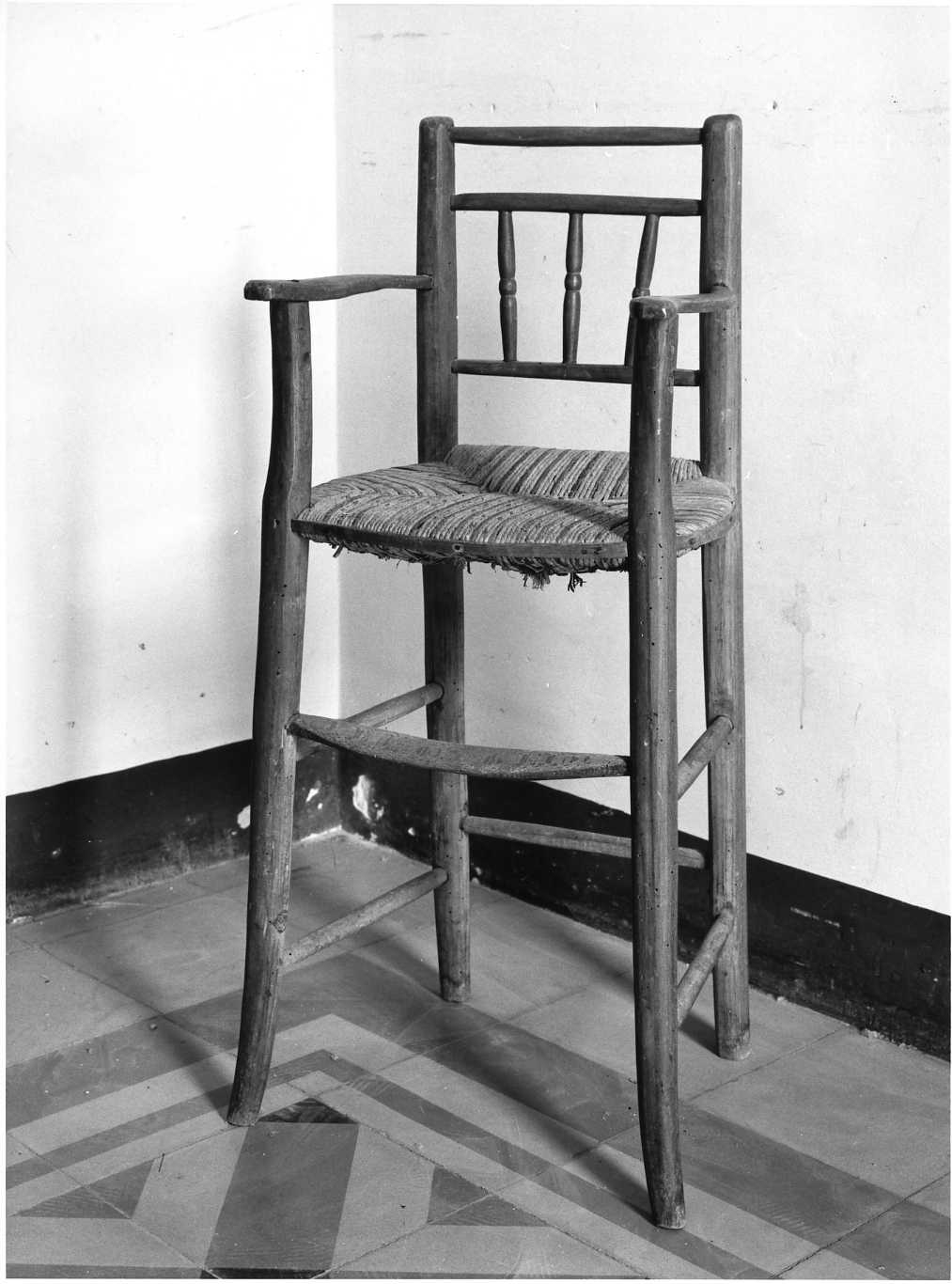 seggiolone - bottega Italia centro-meridionale (primo quarto sec. XX)