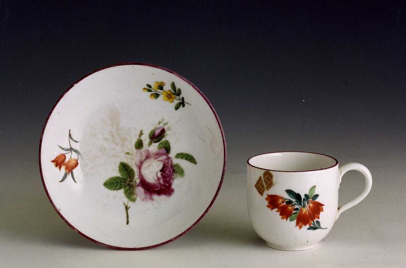 tazza, serie - manifattura di Meissen (secc. XVIII/ XIX)