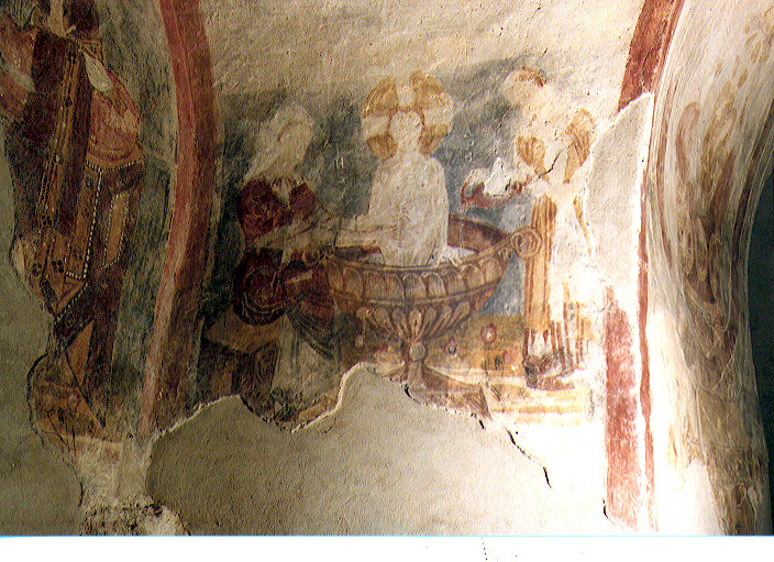 Bagno del Bambino (dipinto, frammento) - ambito beneventano (sec. IX)