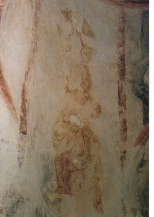 Cristo seduto sul globo (dipinto, frammento) - ambito beneventano (sec. IX)