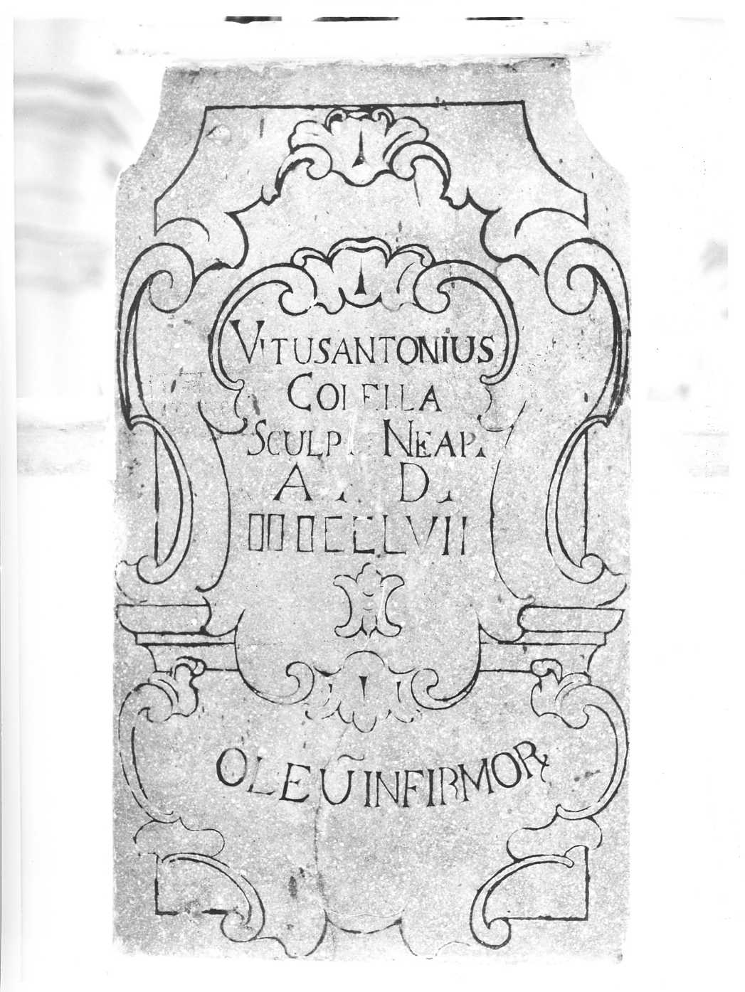 lastra tombale - bottega Italia meridionale (secc. XV/ XVI, secc. XVI/ XVIII)