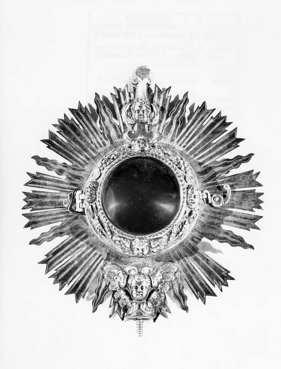 ostensorio - a raggiera, frammento - bottega napoletana (seconda metà sec. XVIII)