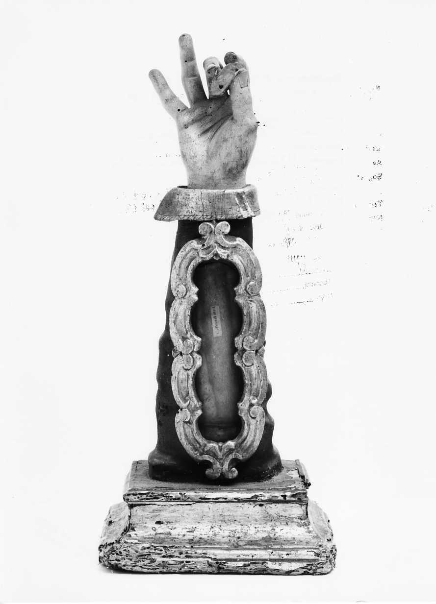 reliquiario antropomorfo - a braccio - ambito napoletano (sec. XVII)