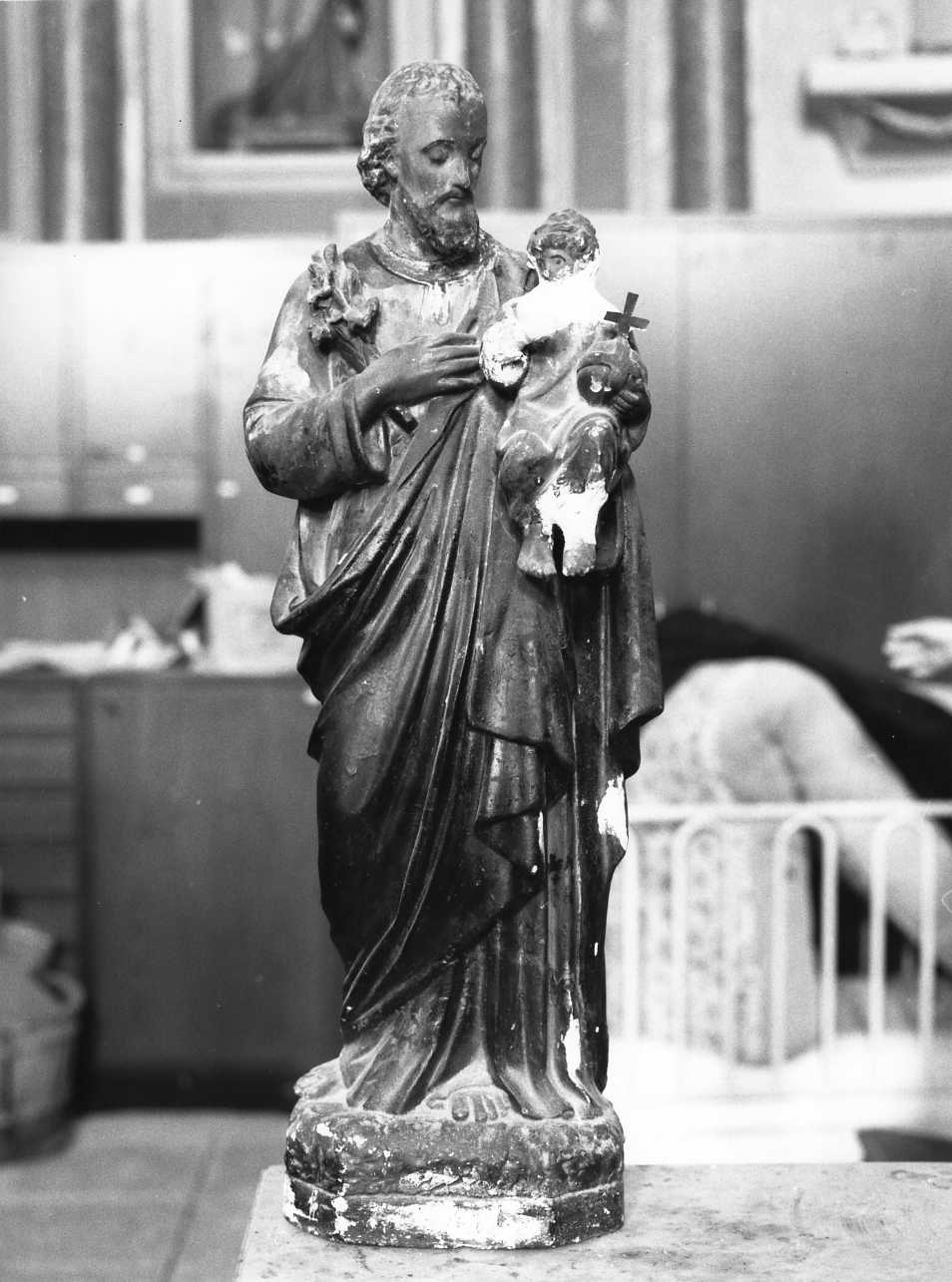 San Giuseppe e Gesù Bambino (statuetta) - bottega molisana (sec. XIX)