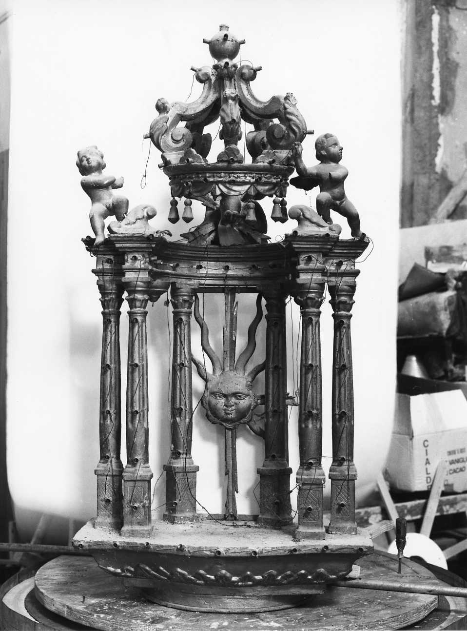 tronetto per esposizione eucaristica - bottega napoletana (sec. XIX)