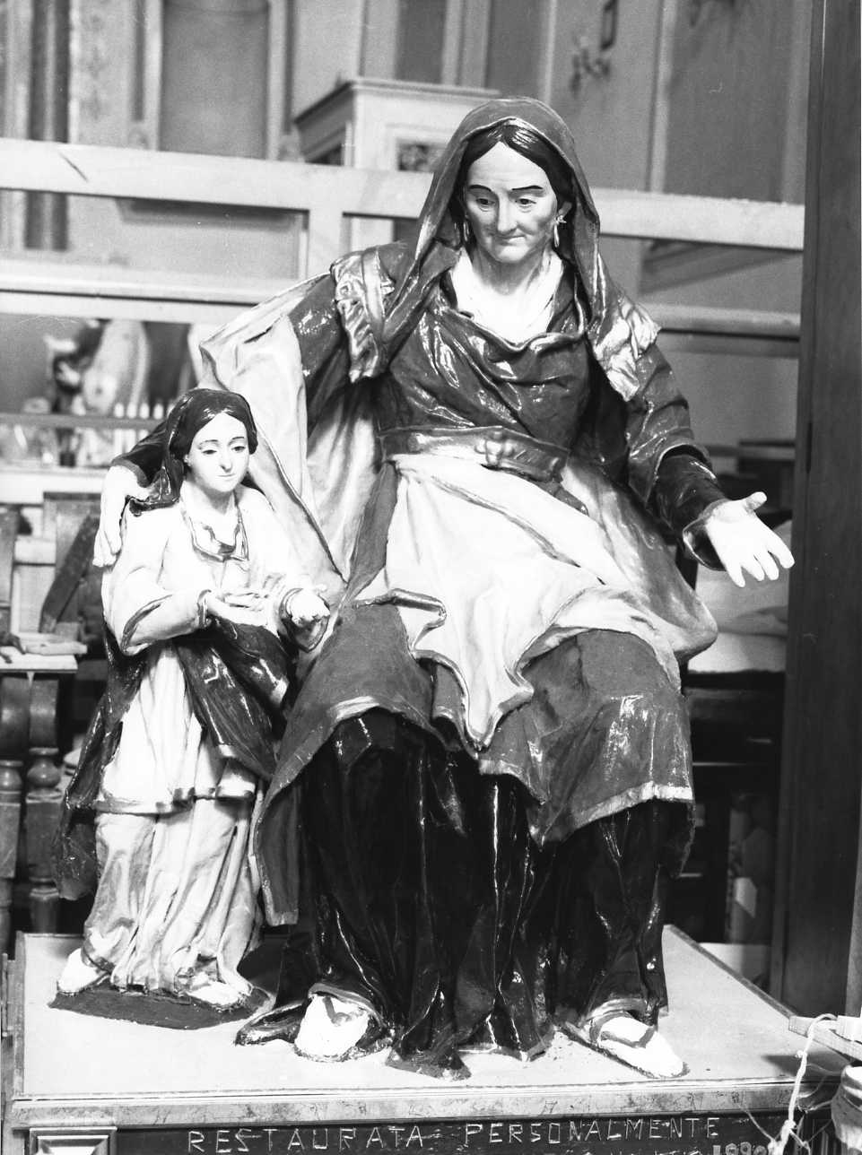 Sant'Anna e la Vergine Bambina (gruppo scultoreo) - bottega molisana (sec. XIX)