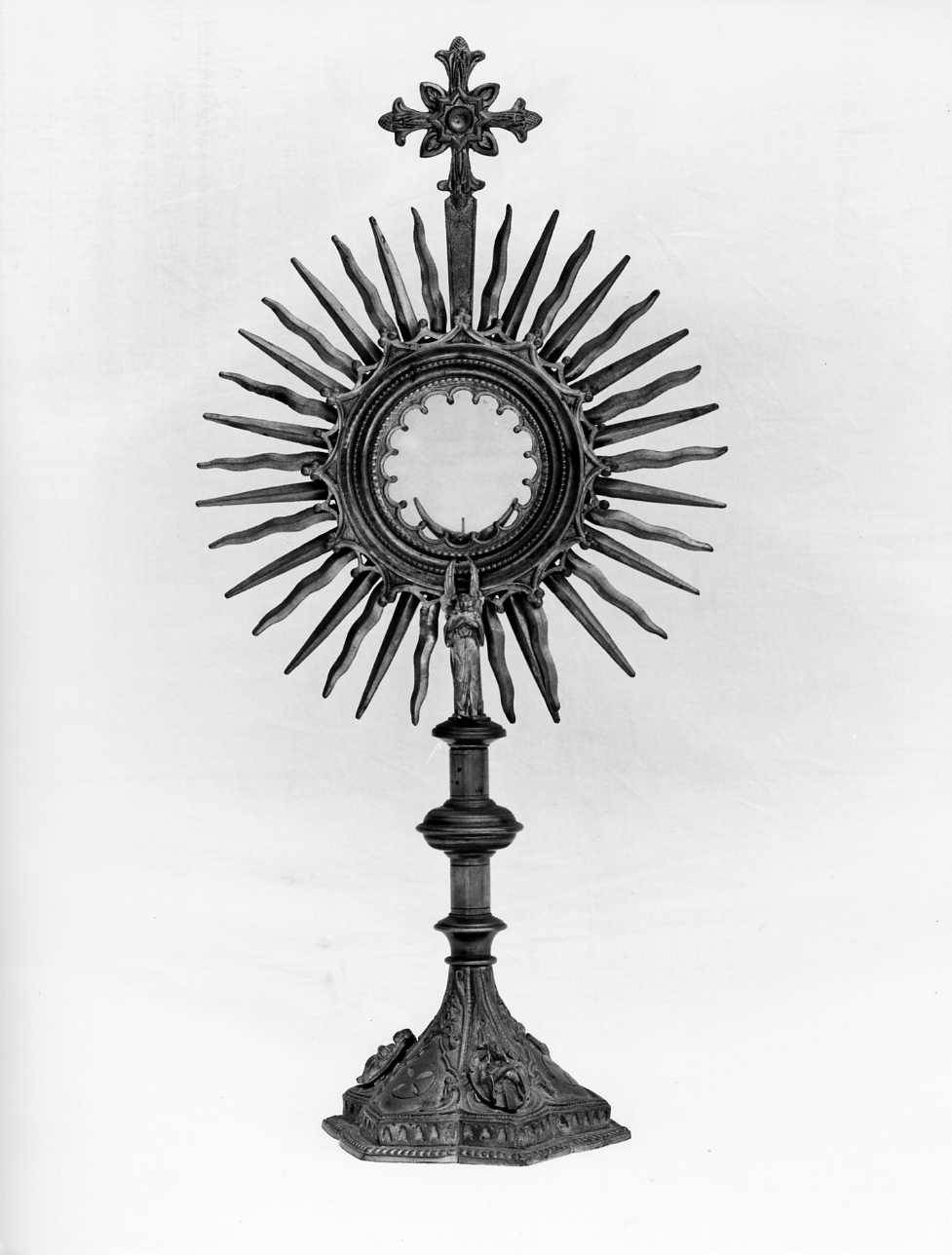 ostensorio - a raggiera - bottega Italia meridionale (fine/inizio secc. XIX/ XX)