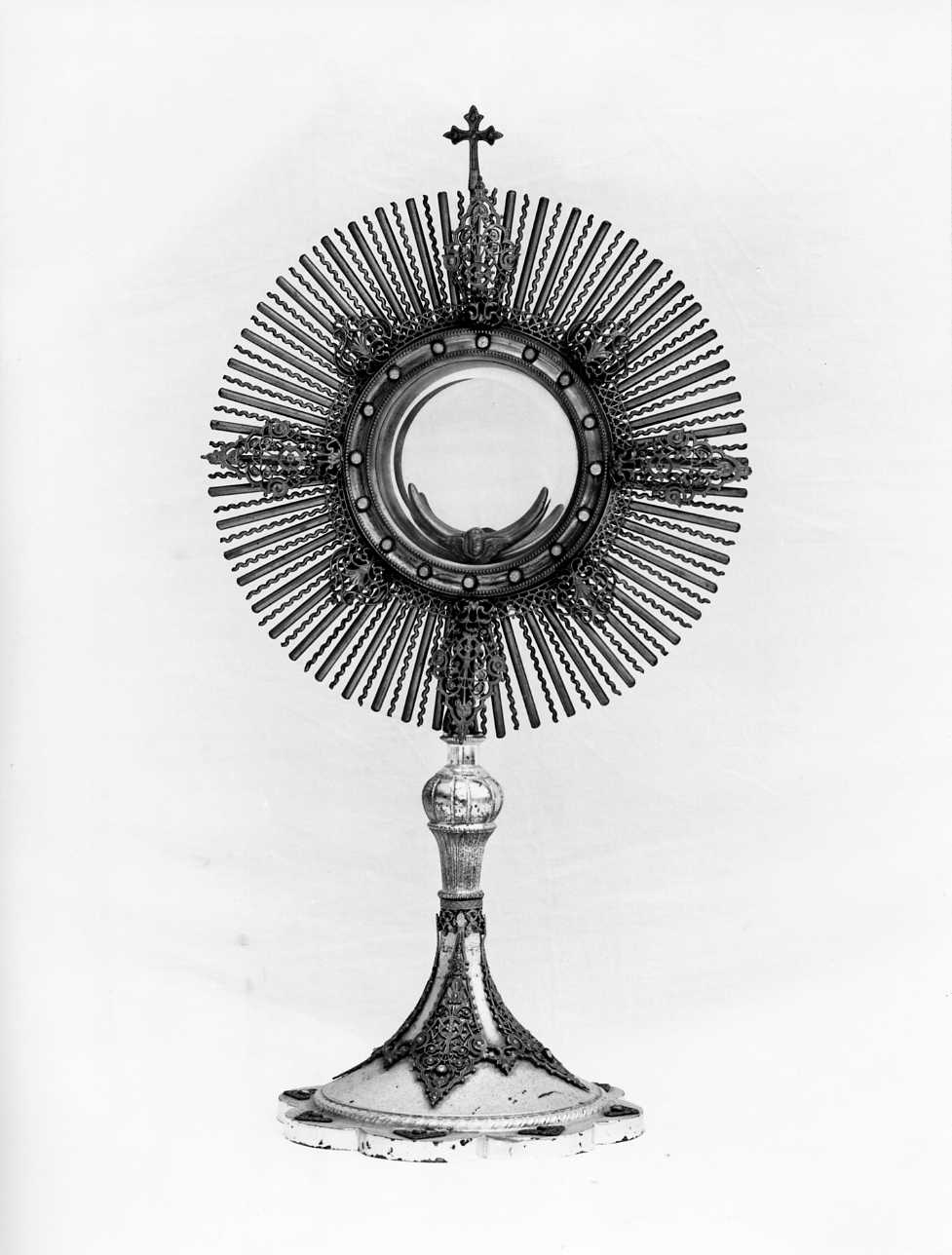 ostensorio - a raggiera - bottega Italia meridionale (sec. XX)