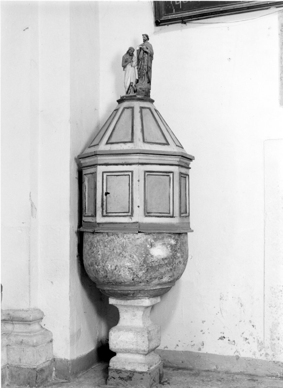 fonte battesimale - bottega molisana (sec. XIX)