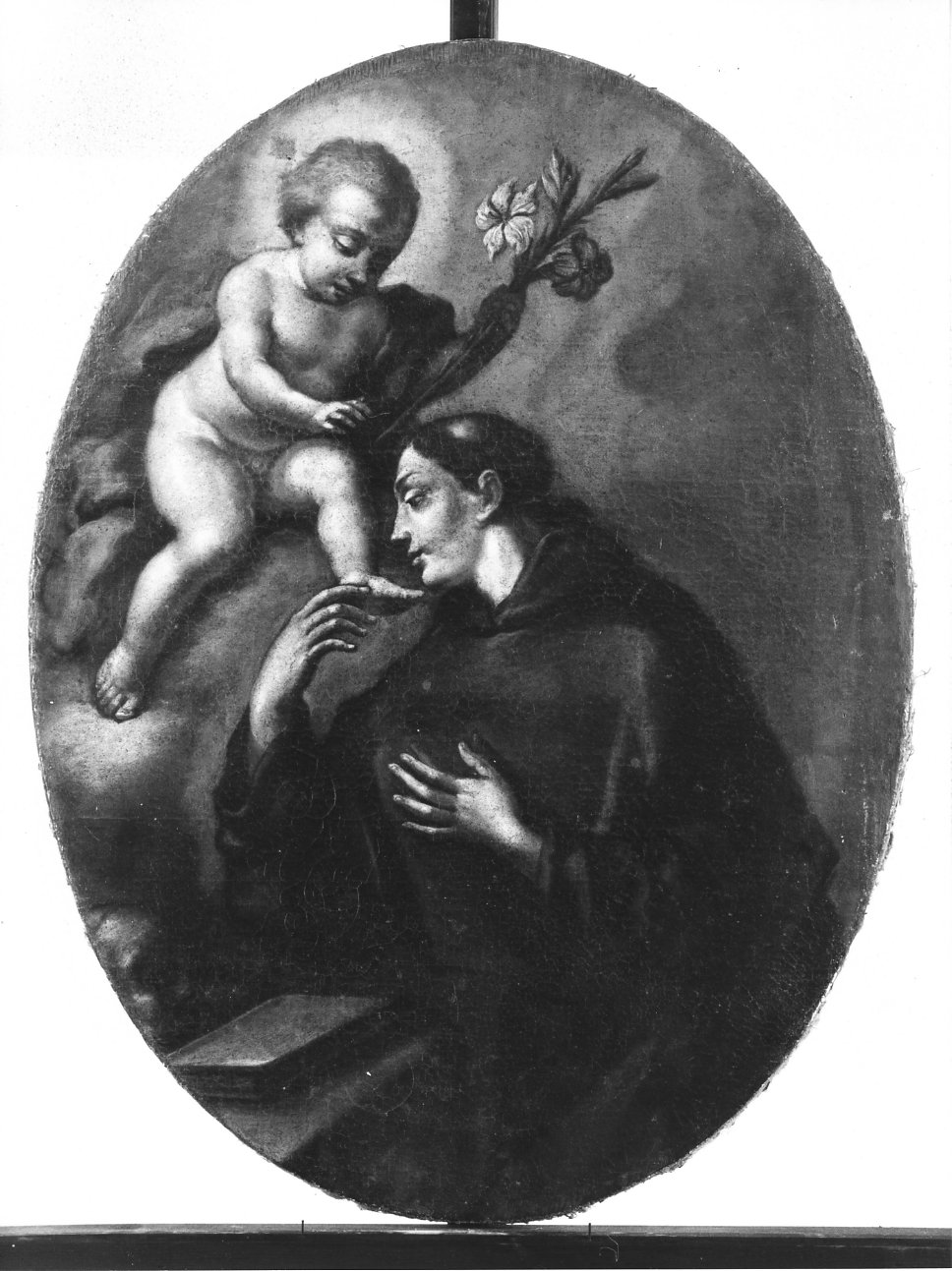 Sant'Antonio da Padova con il bambino (dipinto) - ambito napoletano (sec. XVII)