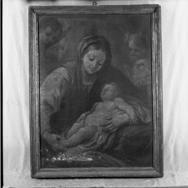 Madonna con Bambino (dipinto, opera isolata) di Berrettini Pietro detto Pietro da Cortona (maniera) (secc. XVII/ XVIII)