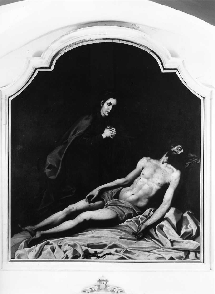Pietà (dipinto, opera isolata) di Stanzione Massimo (attribuito) (sec. XVII)