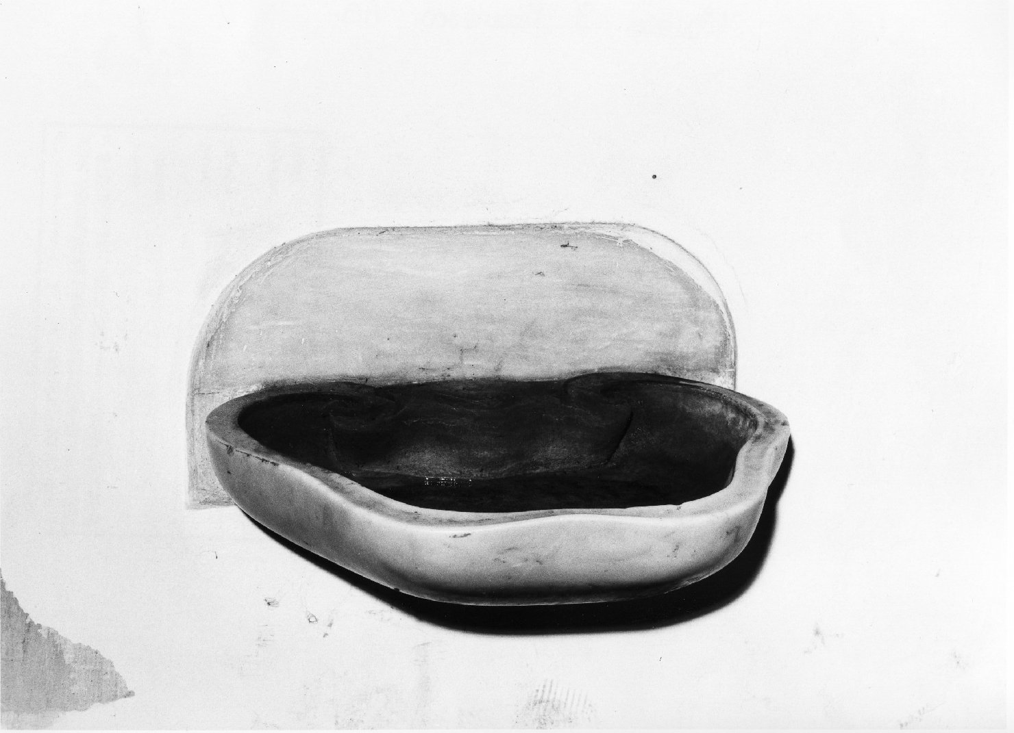 acquasantiera da parete, opera isolata - bottega Italia meridionale (sec. XVIII)