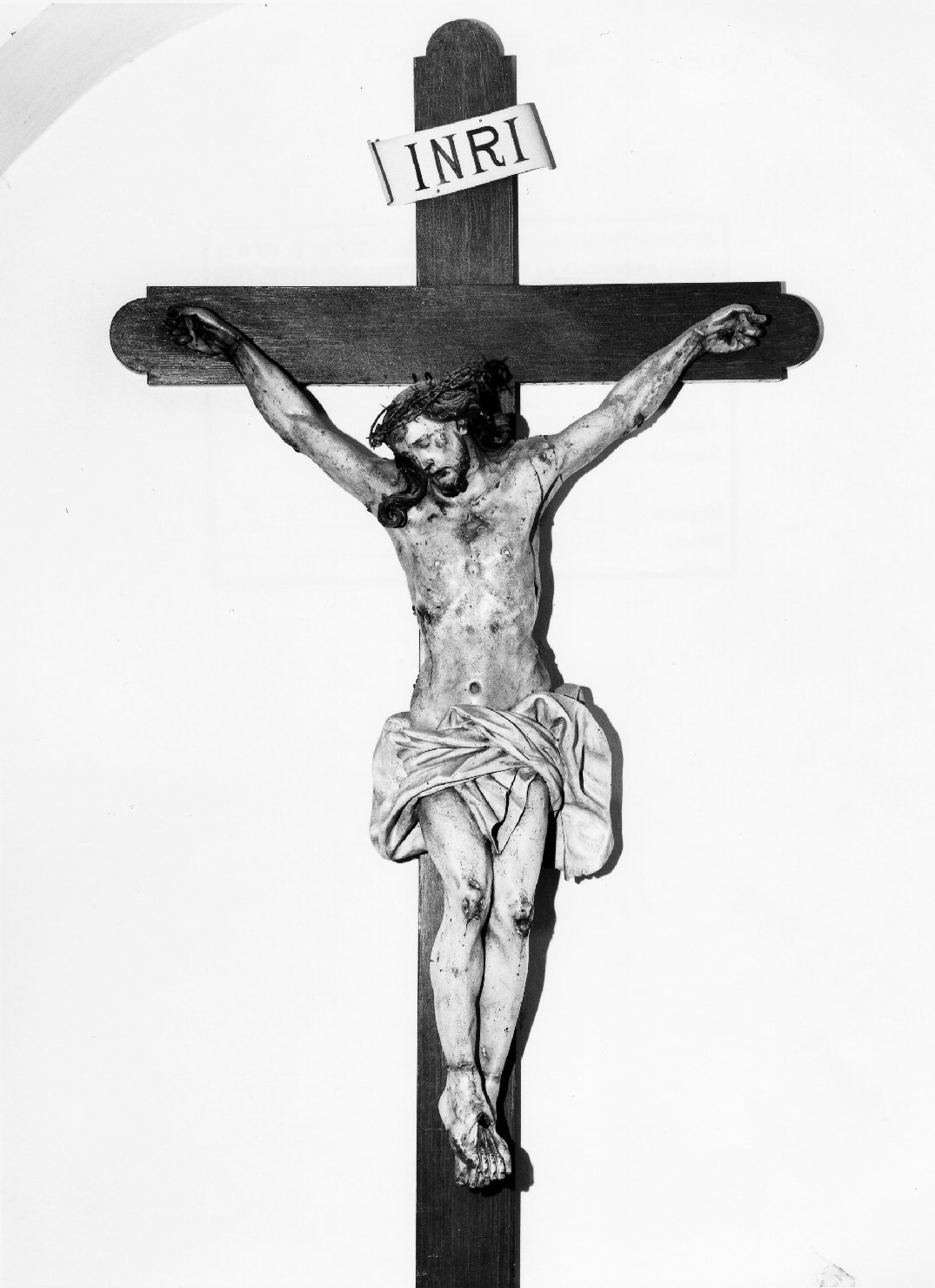 crocifisso, opera isolata - bottega Italia meridionale (fine/inizio secc. XVII/ XVIII)