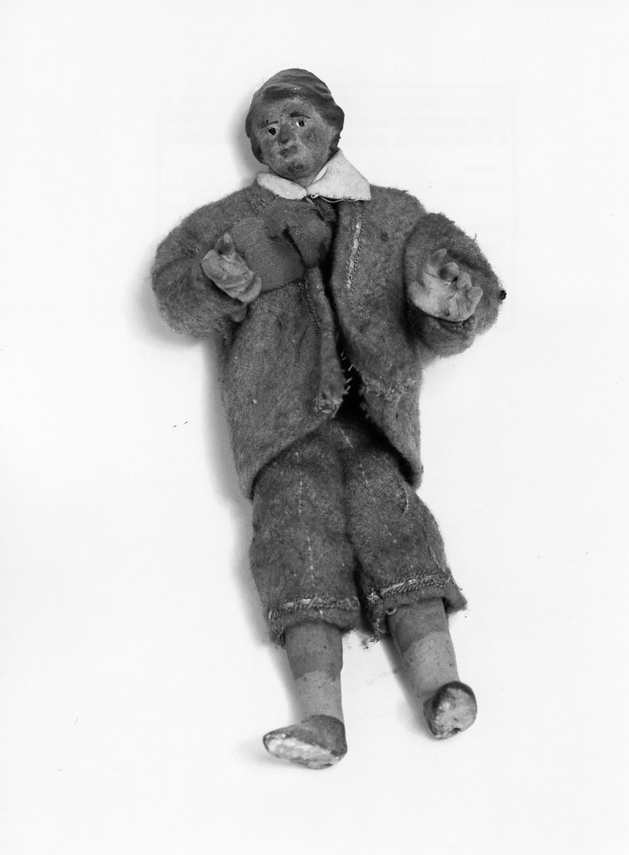 popolano (statuetta di presepio, elemento d'insieme) - bottega Italia meridionale (fine/inizio secc. XIX/ XX)