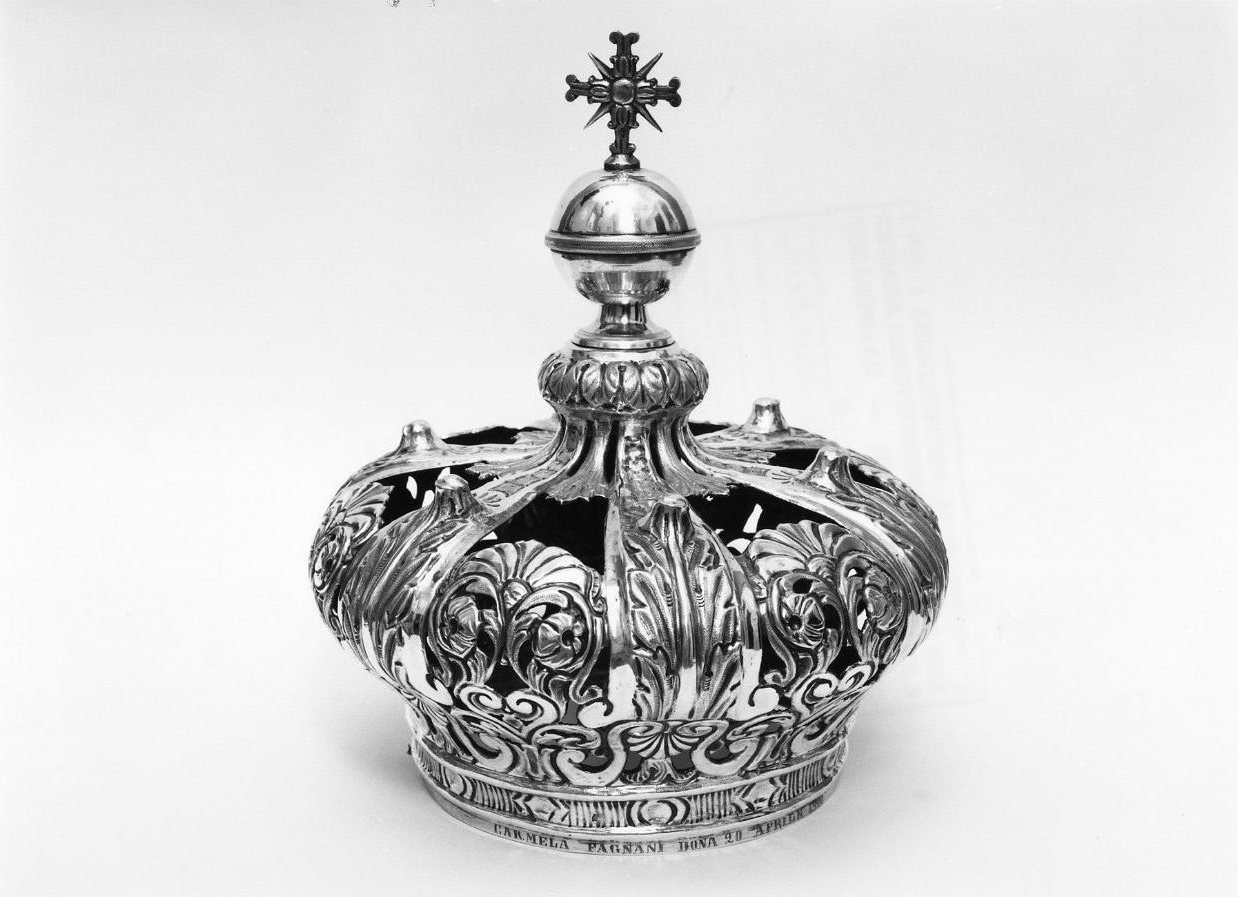 corona da statua, elemento d'insieme - bottega napoletana (sec. XX)