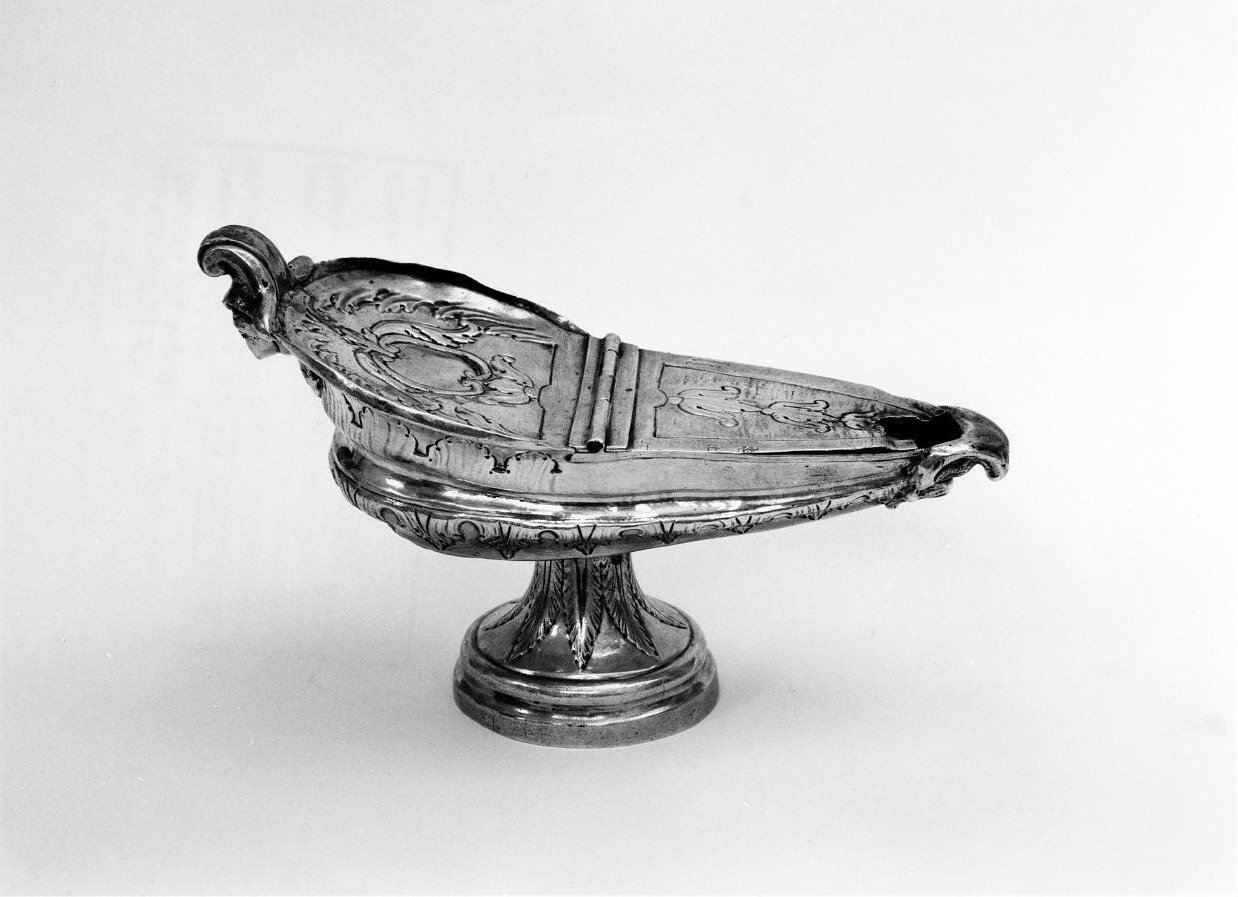 navicella portaincenso, opera isolata - bottega napoletana (sec. XVIII)